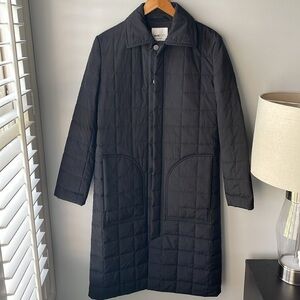 Jane Post New York Black‎ Quilted Snap Button Coat